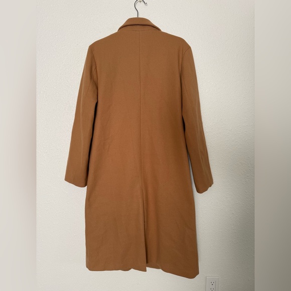 LULUS ‘Style Squad’ Classic Long Tan Winter Coat Women’s Size Medium - Picture 5 of 10